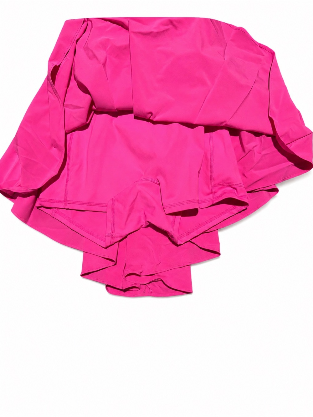 HALARA Hot Pink Cowl Neck Spaghetti Strap Mini Dress Attached Shorts - Picture 5 of 5